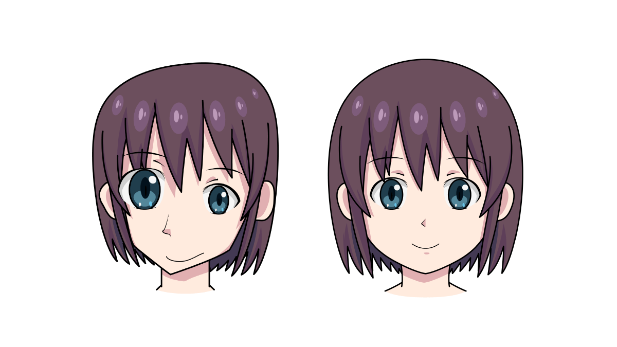 顔をバランス良く描き直してみよう