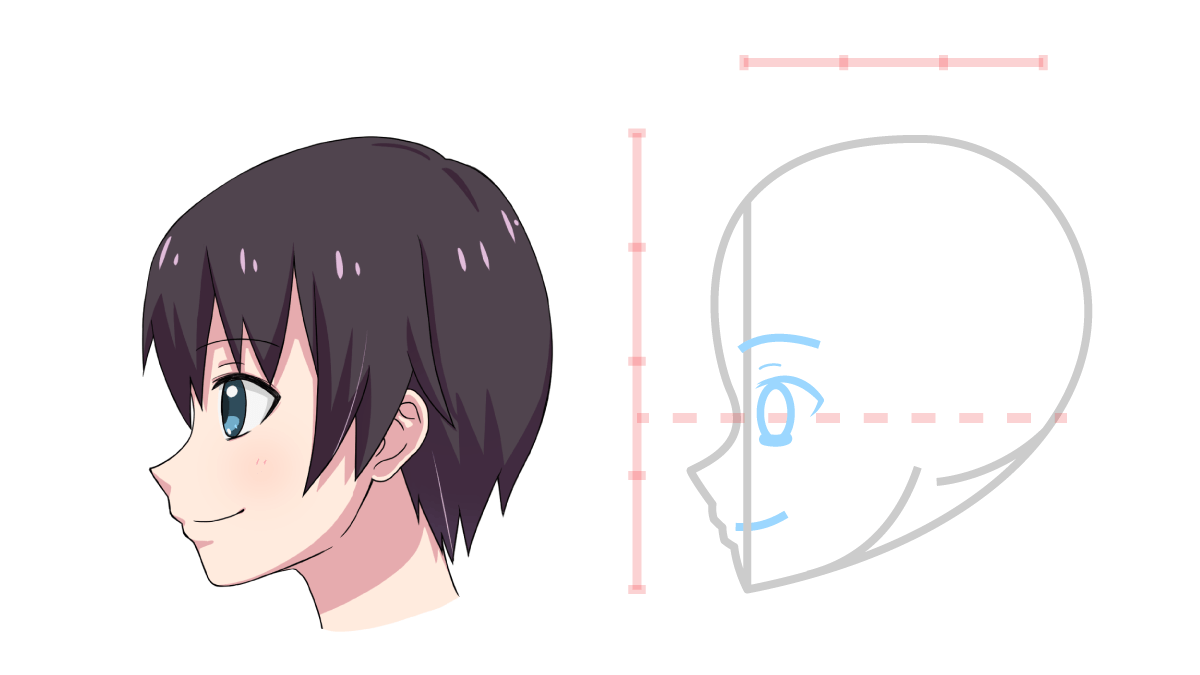 講座の手順を参考に横顔を描こう