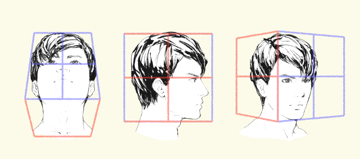 立方体の中に顔を描こう