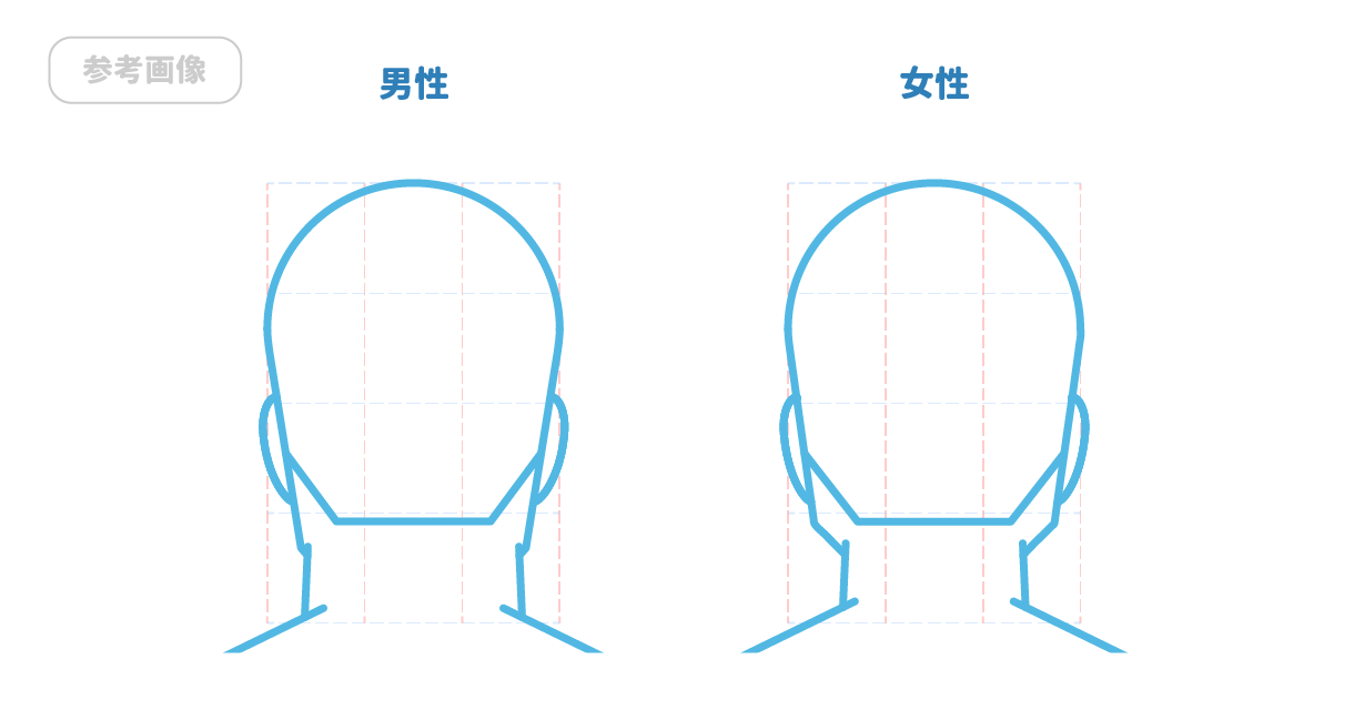 背面のアタリを模写してみよう